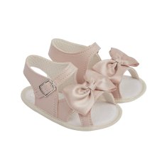 S050: Baby Girls Soft Soled Sandal-  Dusty Pink (Shoe Sizes: 0-3)